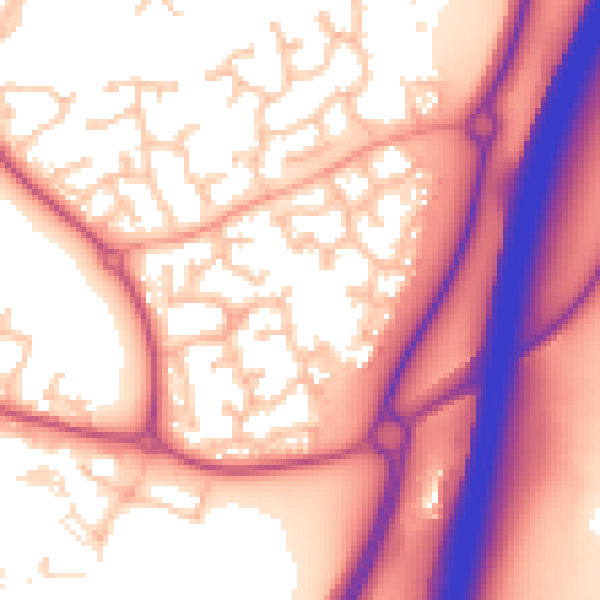 Daytime road noise heatmap for WR4 0PU