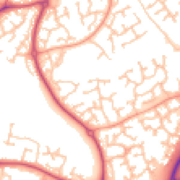 Daytime road noise heatmap for WR4 0PW