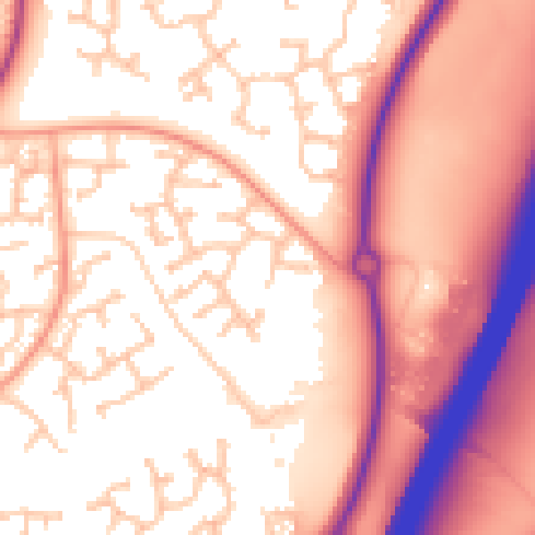 Daytime road noise heatmap for WR4 0QD