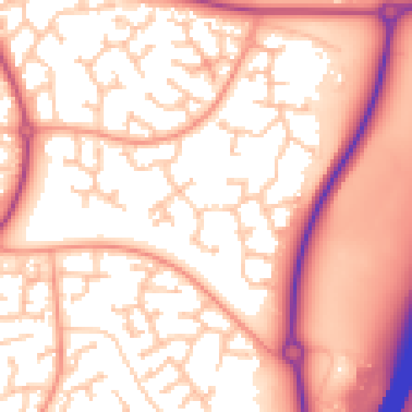 Daytime road noise heatmap for WR4 0QJ