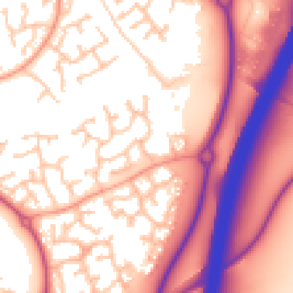 Daytime road noise heatmap for WR4 0QR