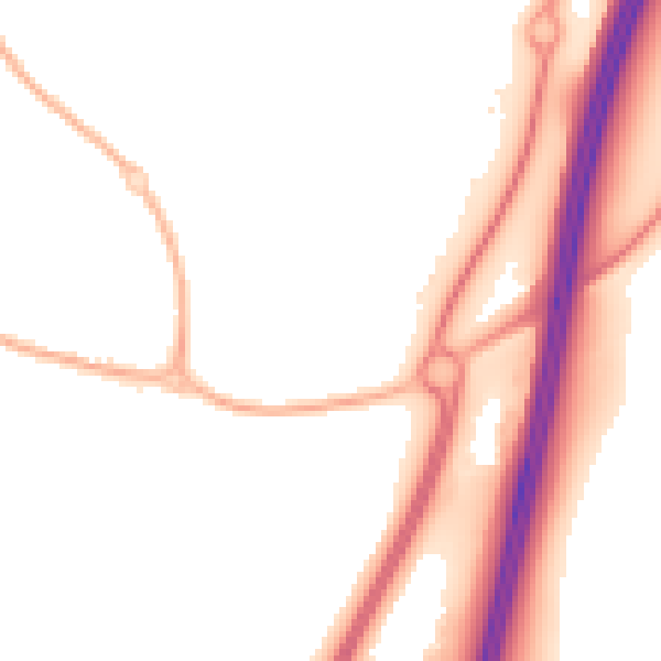 Night-time road noise heatmap for WR4 0RF