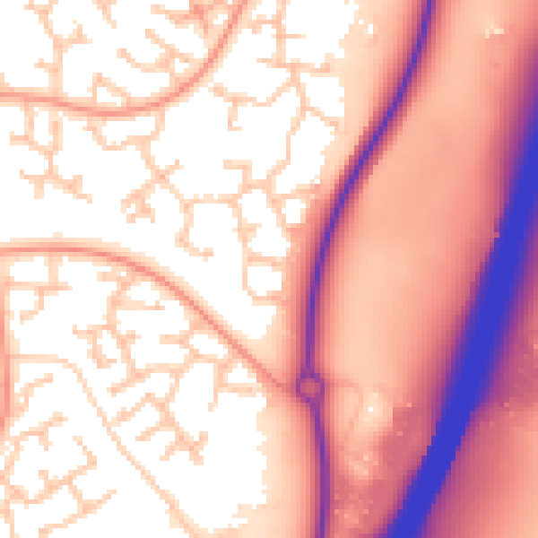 Daytime road noise heatmap for WR4 0SU