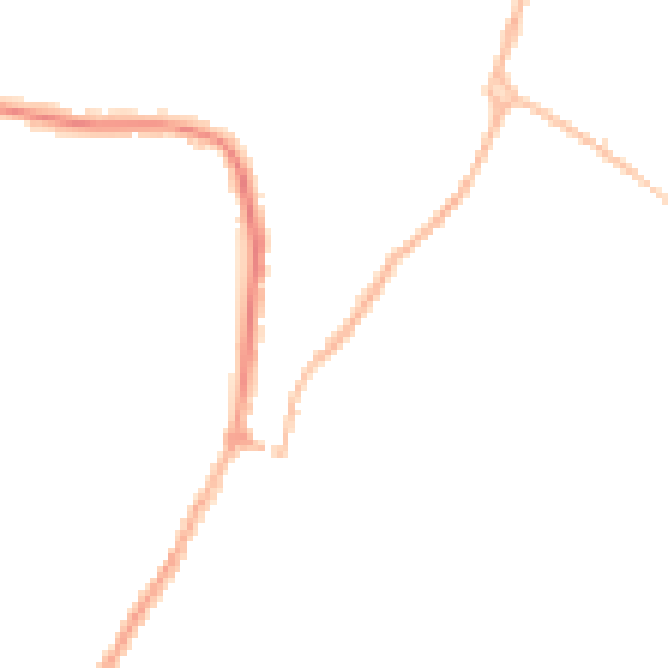 Night-time road noise heatmap for WR4 9ST