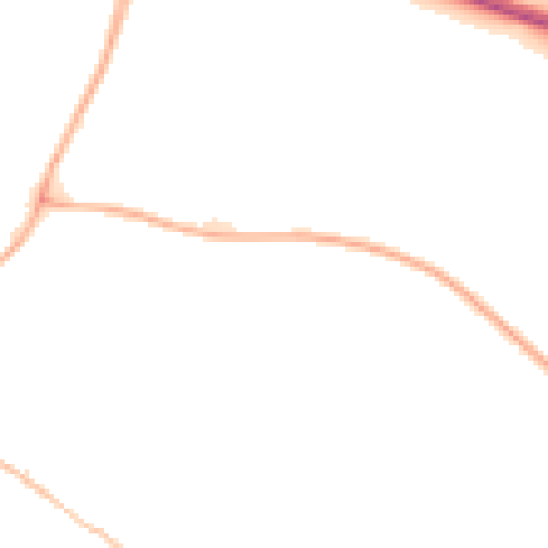 Night-time road noise heatmap for WR4 9YF
