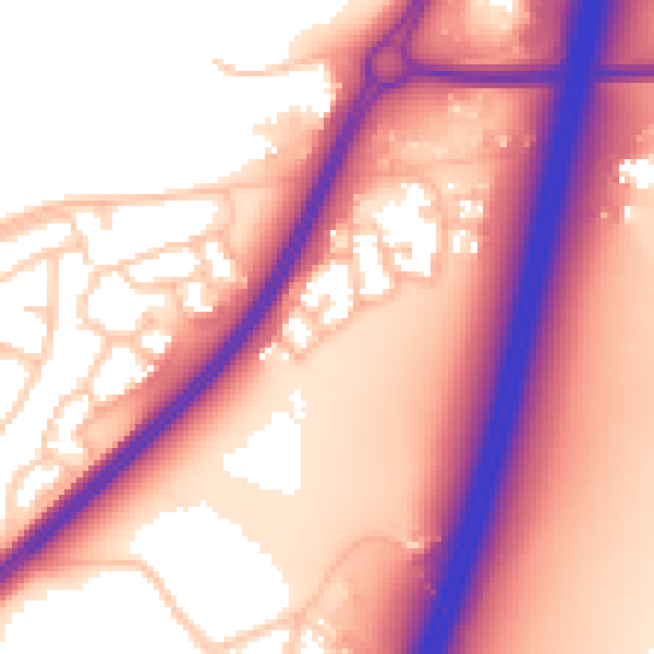 Daytime road noise heatmap for WR5 1AR