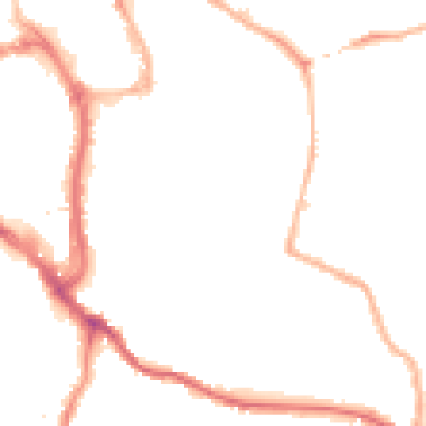 Night-time road noise heatmap for WR5 1AZ