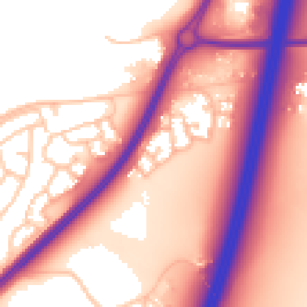 Daytime road noise heatmap for WR5 1BF