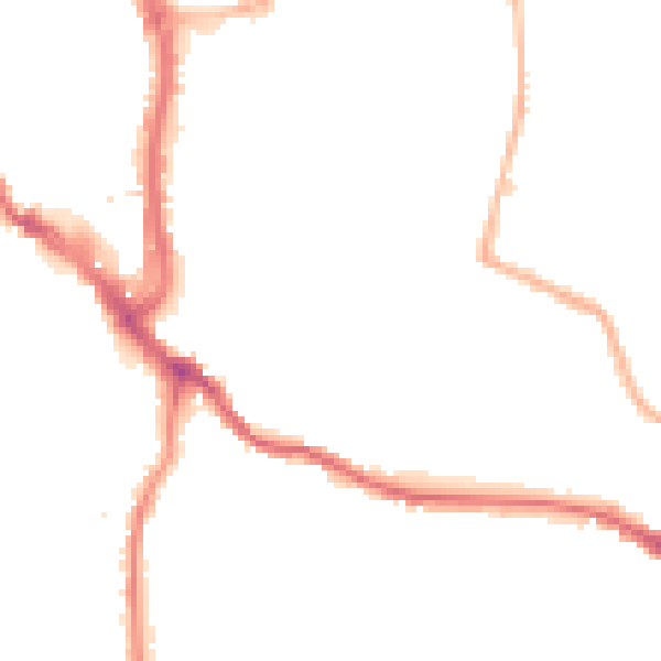 Night-time road noise heatmap for WR5 1BT
