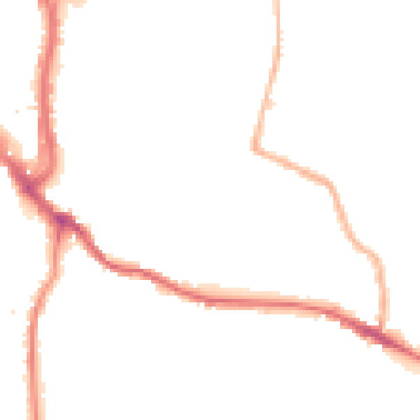 Night-time road noise heatmap for WR5 1BU