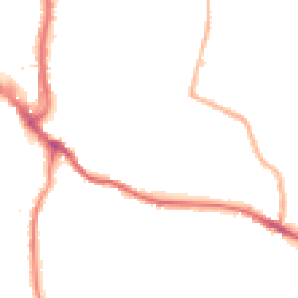 Night-time road noise heatmap for WR5 1BX