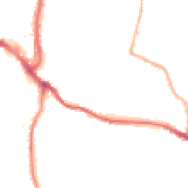 Night-time road noise heatmap for WR5 1BY