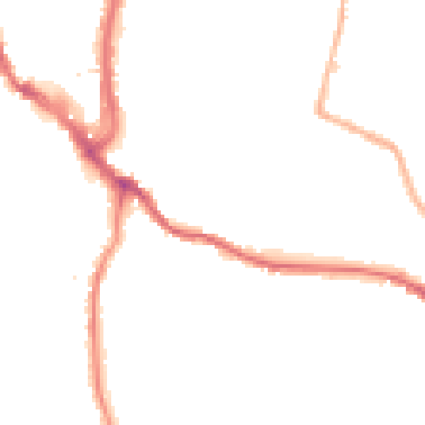 Night-time road noise heatmap for WR5 1BZ