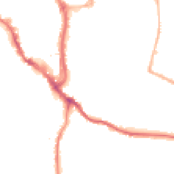 Night-time road noise heatmap for WR5 1DA