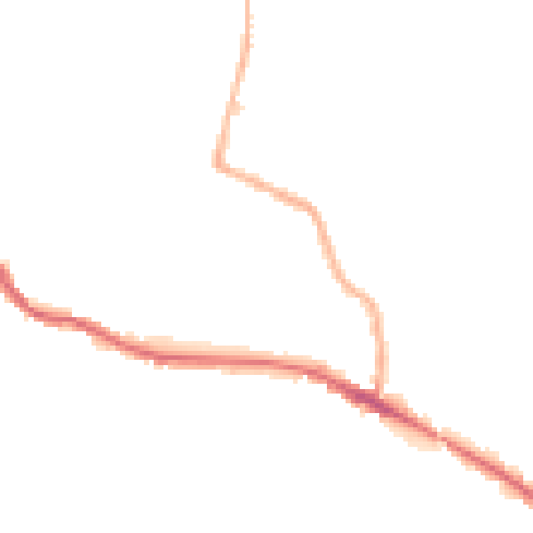 Night-time road noise heatmap for WR5 1DE