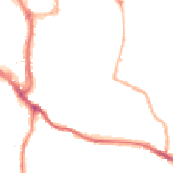Night-time road noise heatmap for WR5 1DH