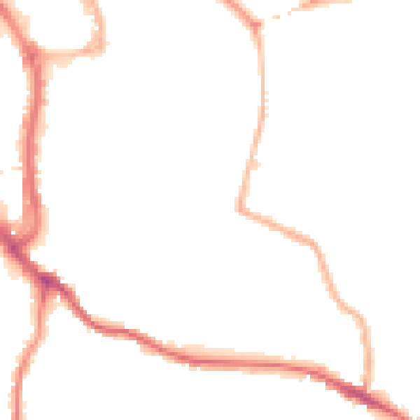 Night-time road noise heatmap for WR5 1DN