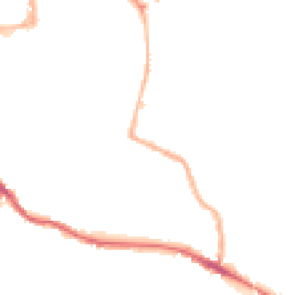 Night-time road noise heatmap for WR5 1DX