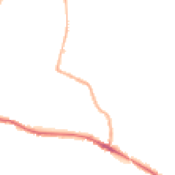 Night-time road noise heatmap for WR5 1DZ