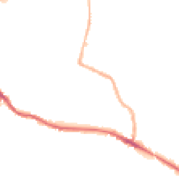 Night-time road noise heatmap for WR5 1EB