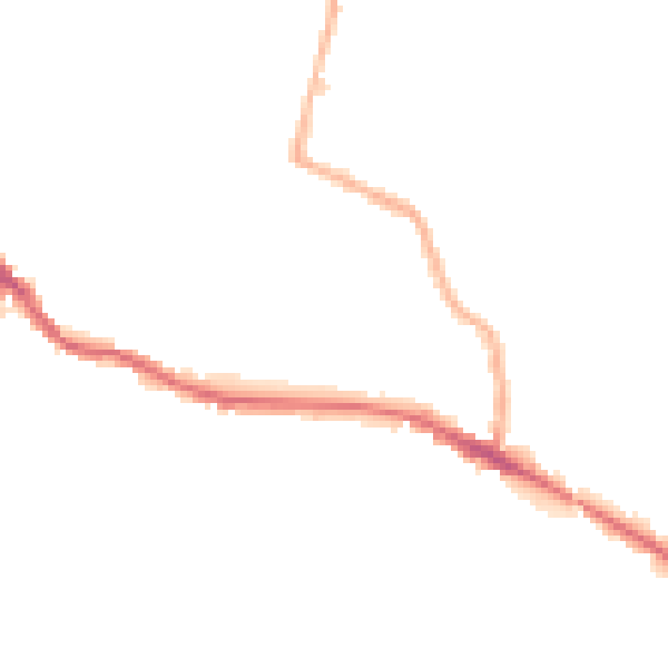 Night-time road noise heatmap for WR5 1EQ