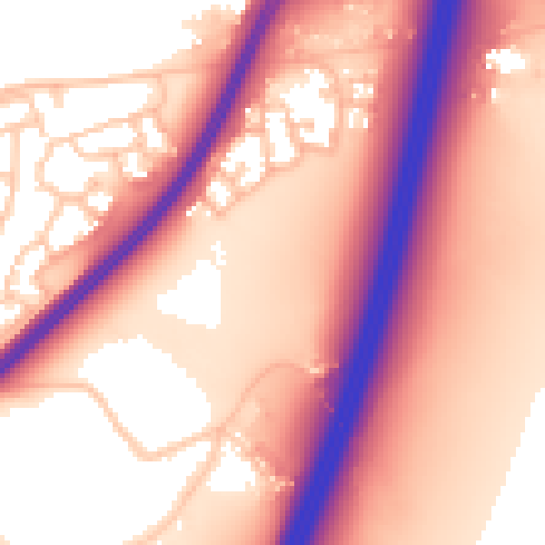 Daytime road noise heatmap for WR5 1FF