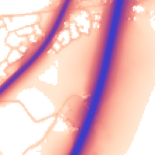 Daytime road noise heatmap for WR5 1FG
