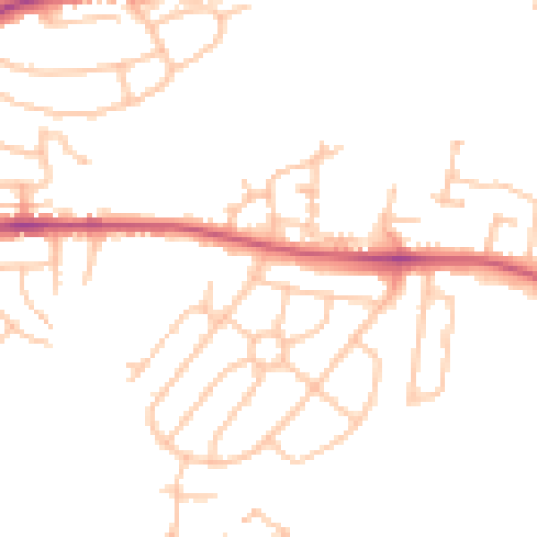 Daytime road noise heatmap for WR5 1NG