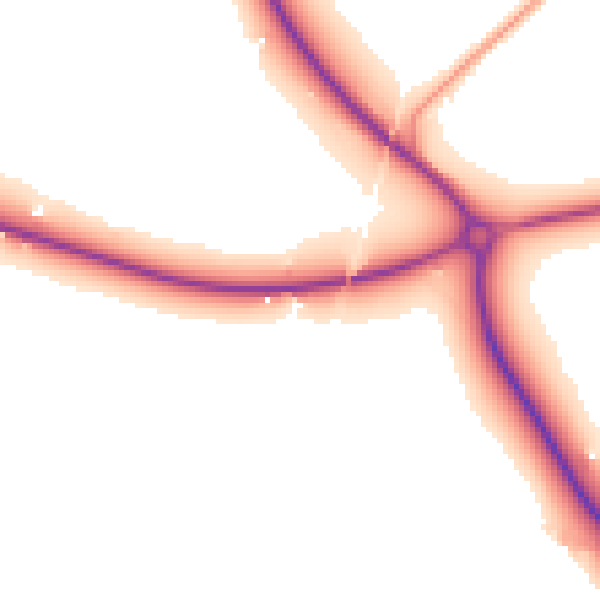 Daytime road noise heatmap for WR5 1RR