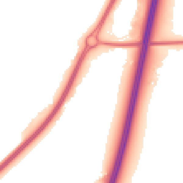Night-time road noise heatmap for WR5 1TA
