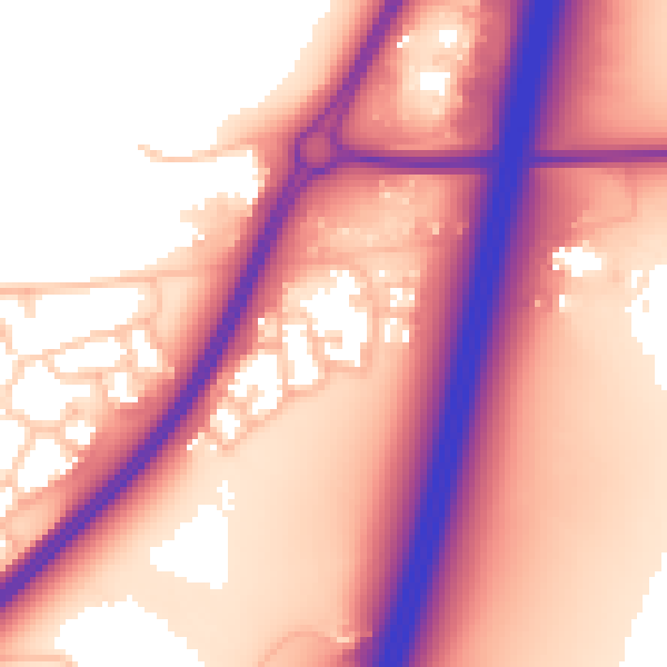 Daytime road noise heatmap for WR5 1TD