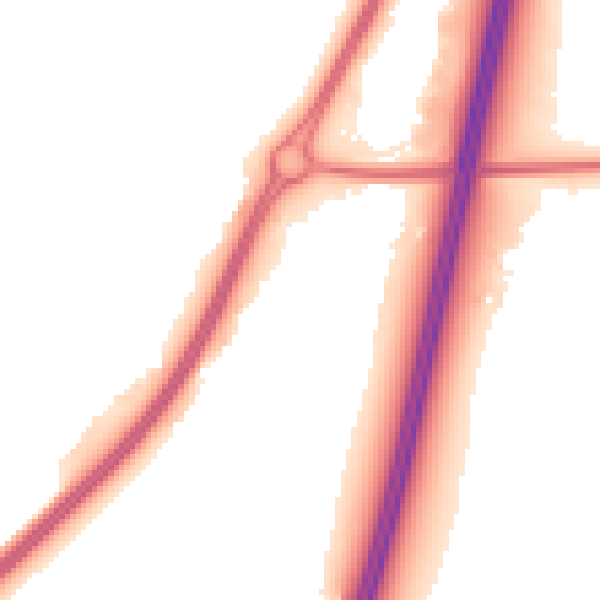 Night-time road noise heatmap for WR5 1TE