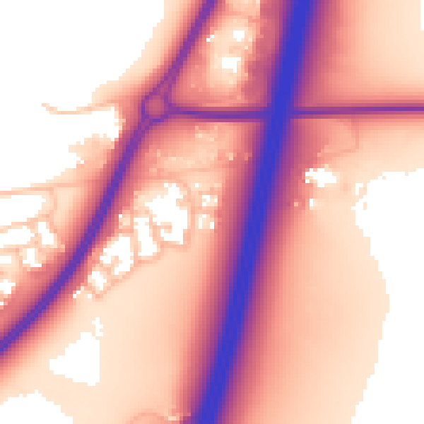 Daytime road noise heatmap for WR5 1TF