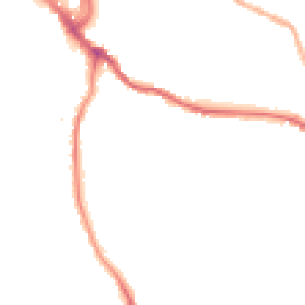 Night-time road noise heatmap for WR5 2AG