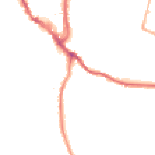 Night-time road noise heatmap for WR5 2AT