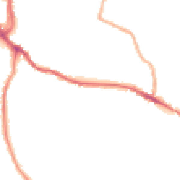 Night-time road noise heatmap for WR5 2BN