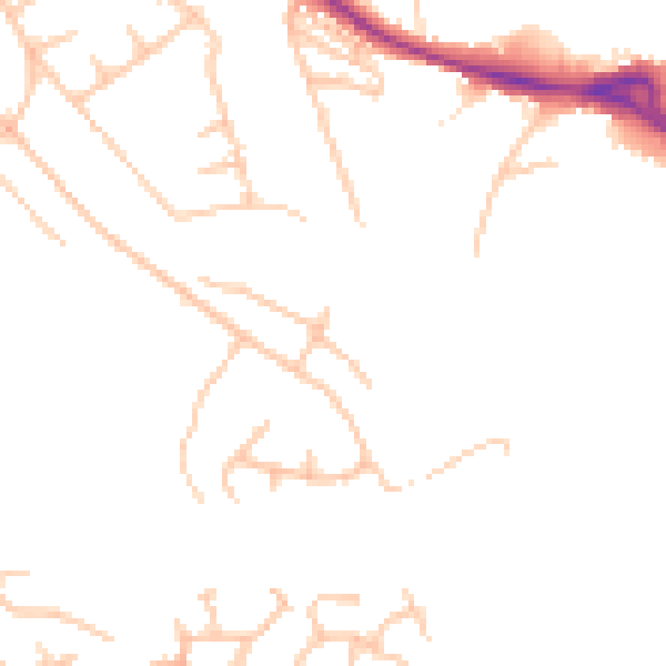 Daytime road noise heatmap for WR5 2BY