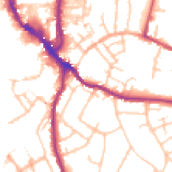 Daytime road noise heatmap for WR5 2DL