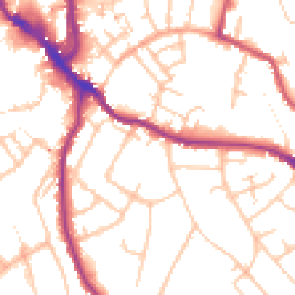 Daytime road noise heatmap for WR5 2DT