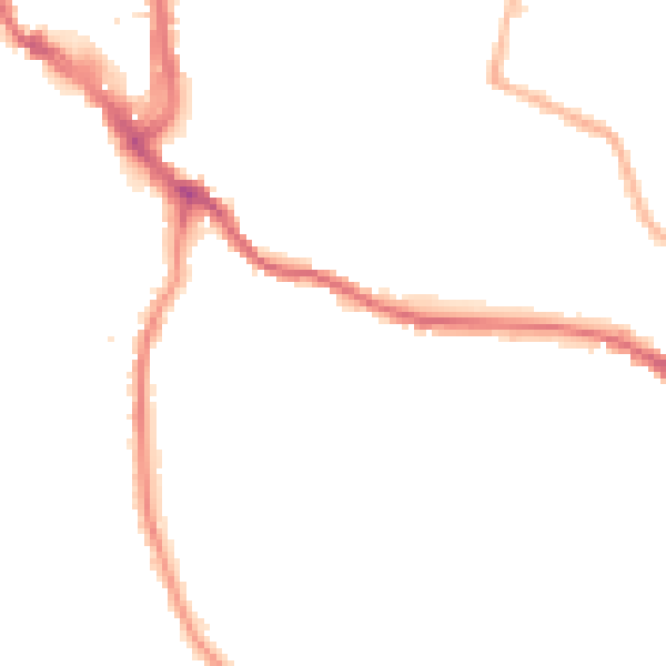 Night-time road noise heatmap for WR5 2DT