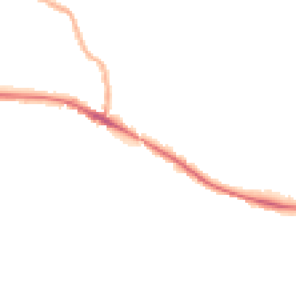 Night-time road noise heatmap for WR5 2EJ