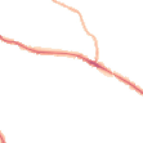 Night-time road noise heatmap for WR5 2HQ