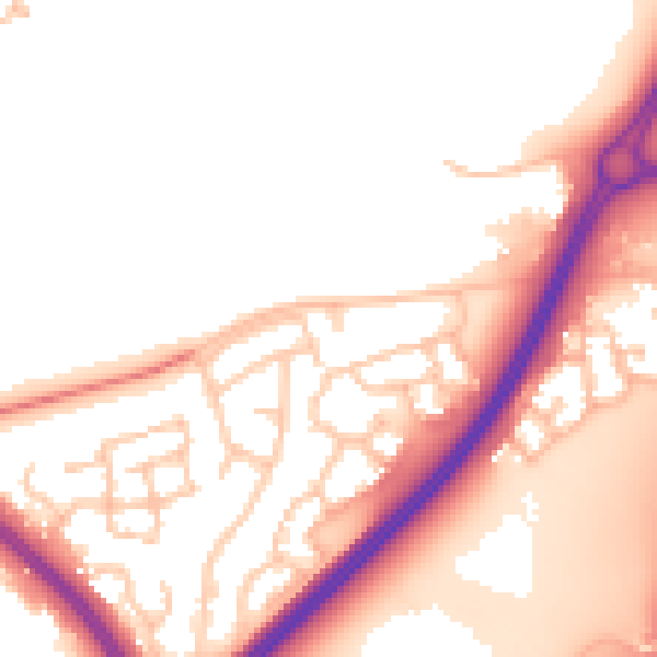Daytime road noise heatmap for WR5 2LY
