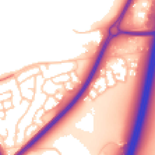 Daytime road noise heatmap for WR5 2NR