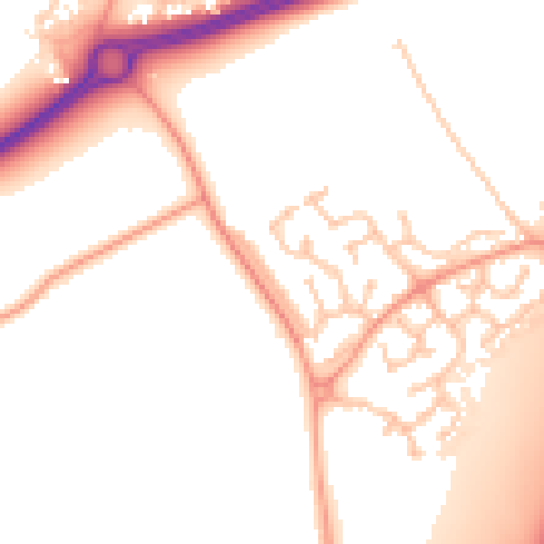Daytime road noise heatmap for WR5 2PB