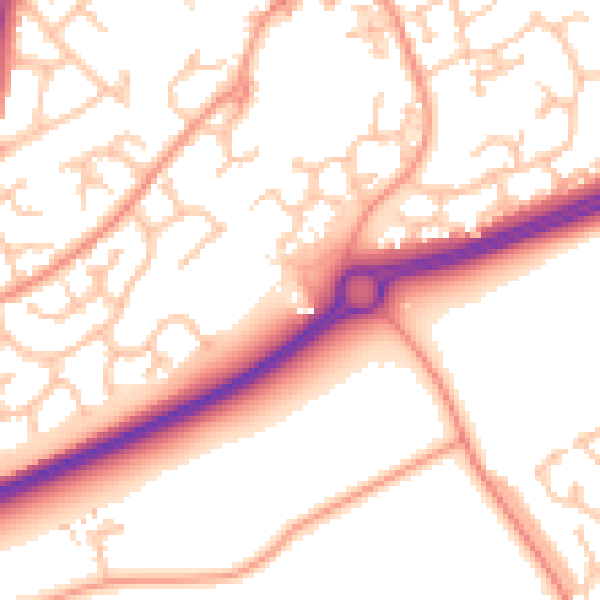 Daytime road noise heatmap for WR5 2PG