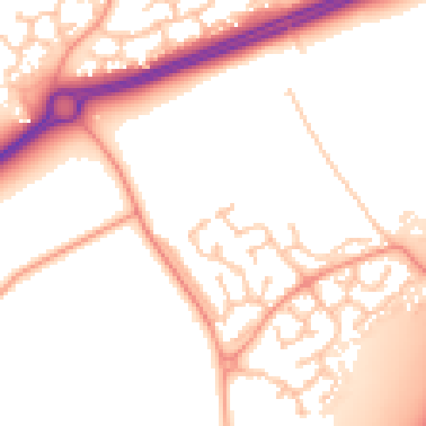 Daytime road noise heatmap for WR5 2PN