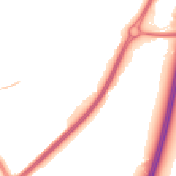 Night-time road noise heatmap for WR5 2PU