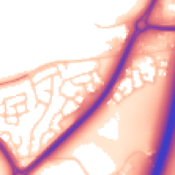 Daytime road noise heatmap for WR5 2QW