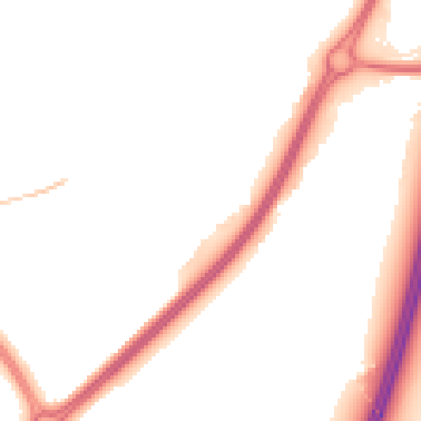 Night-time road noise heatmap for WR5 2QW